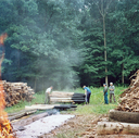 Preperation of poles with burning
